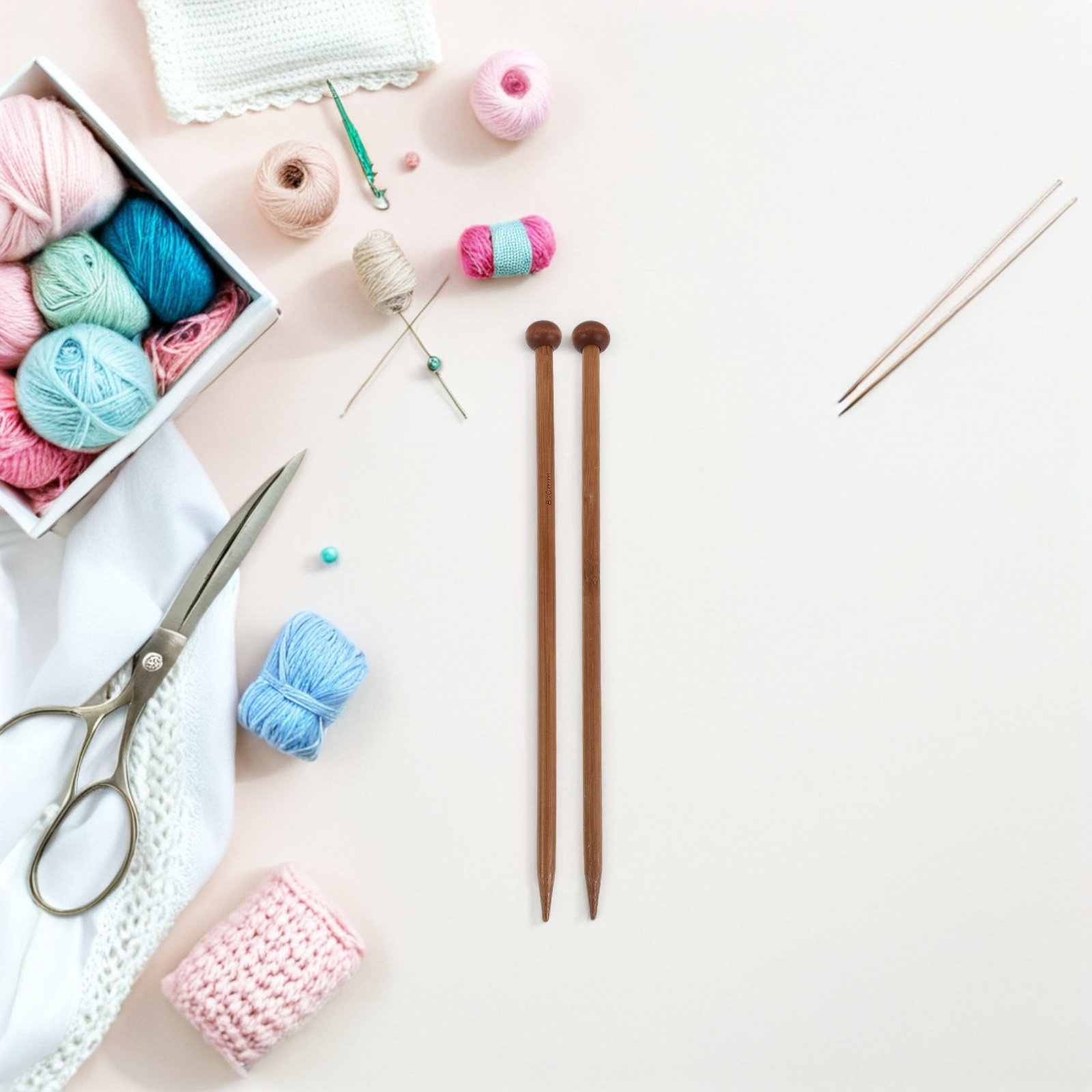7ペアの木製円形二重針編み針セット、初心者向けDIYクラフト - Knitting Needle Circular のレビューと価格