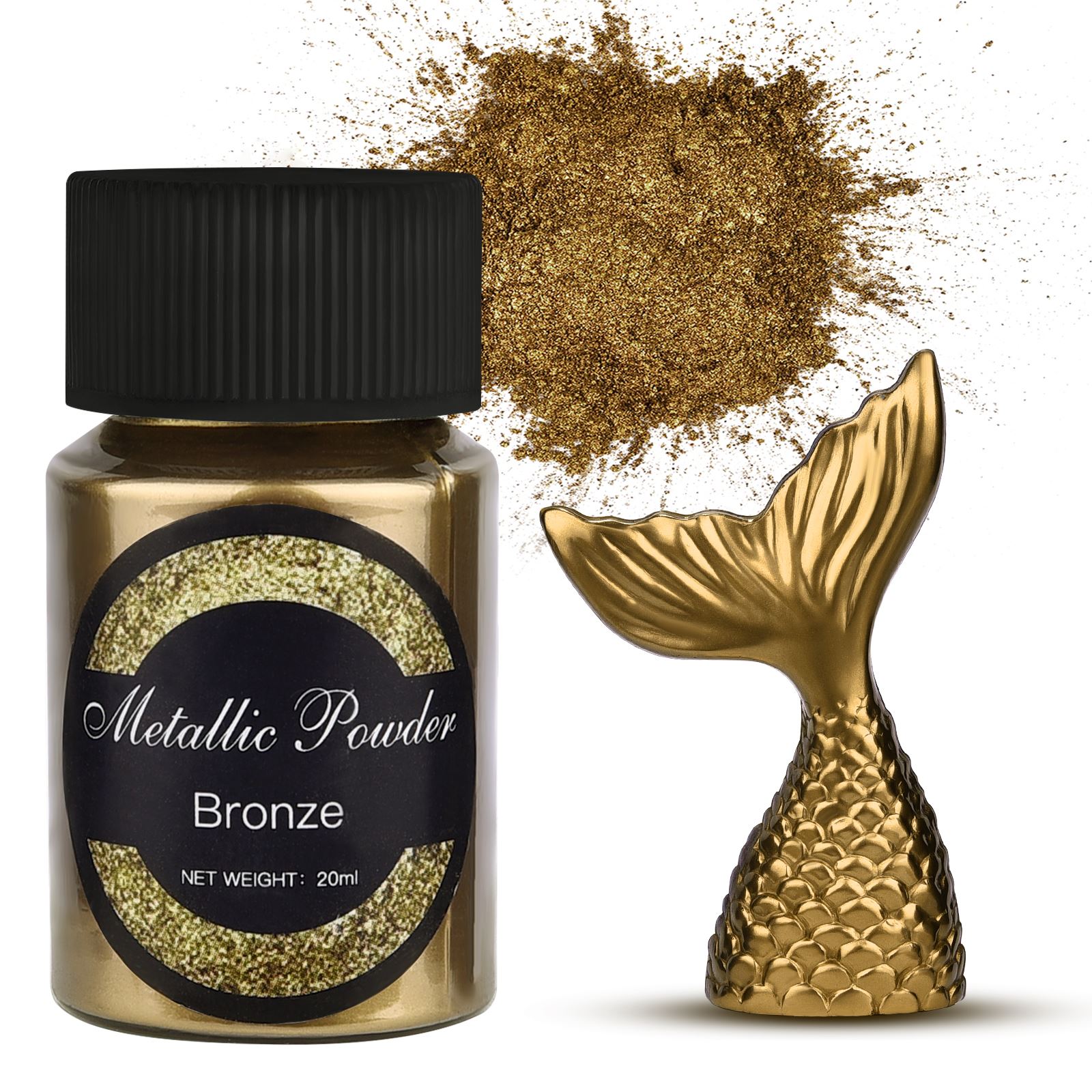 ジュエリー作り用のメタリックグリッターパウダー,金と銀の色, - Resin Pigment Powder のレビューと価格