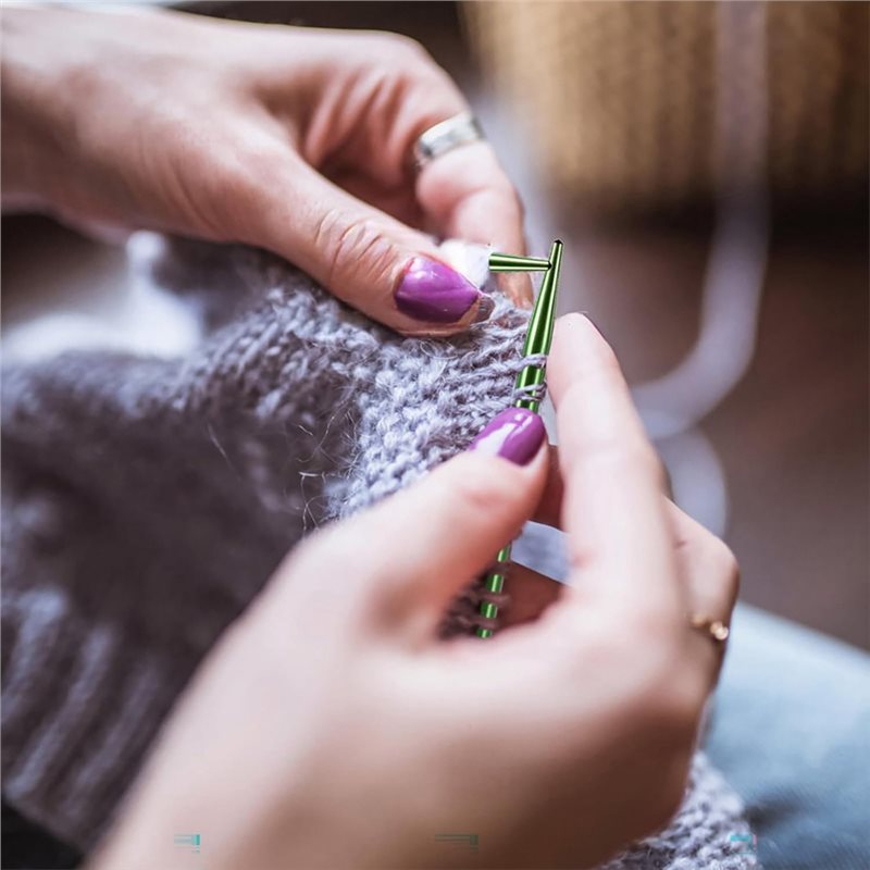 短い交換可能な編み針セット、初心者向け - 2インチの金属製 - Knitting Needle Circular のレビューと価格