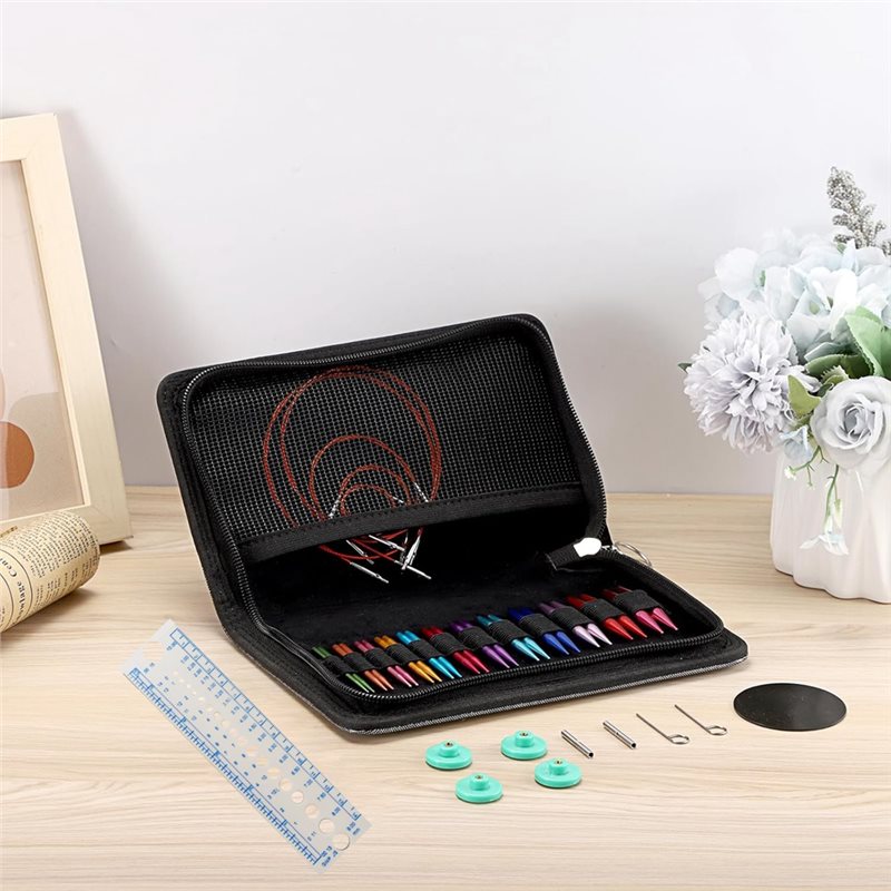 短い交換可能な編み針セット、初心者向け - 2インチの金属製 - Knitting Needle Circular のレビューと価格
