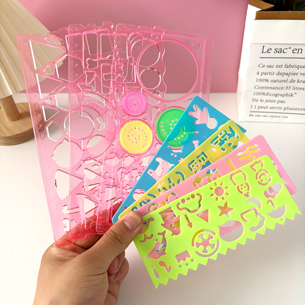 幾何学スピログラフ描画ステンシルセット絵画テンプレート定規ア - Art Craft 6 Year Old のレビューと価格