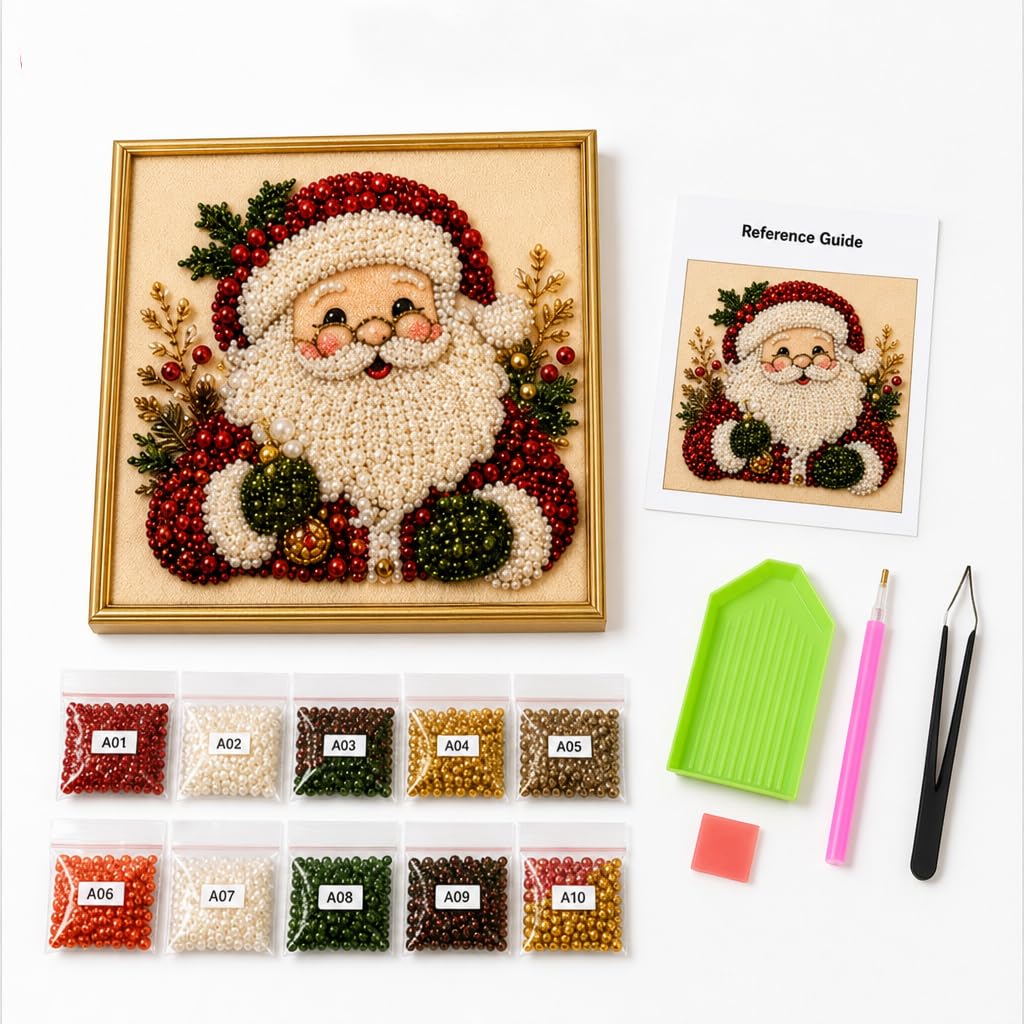 DIYクリスマスパールダイヤモンドペインティングキット（フレ - Art Craft Glasses Frames のレビューと価格