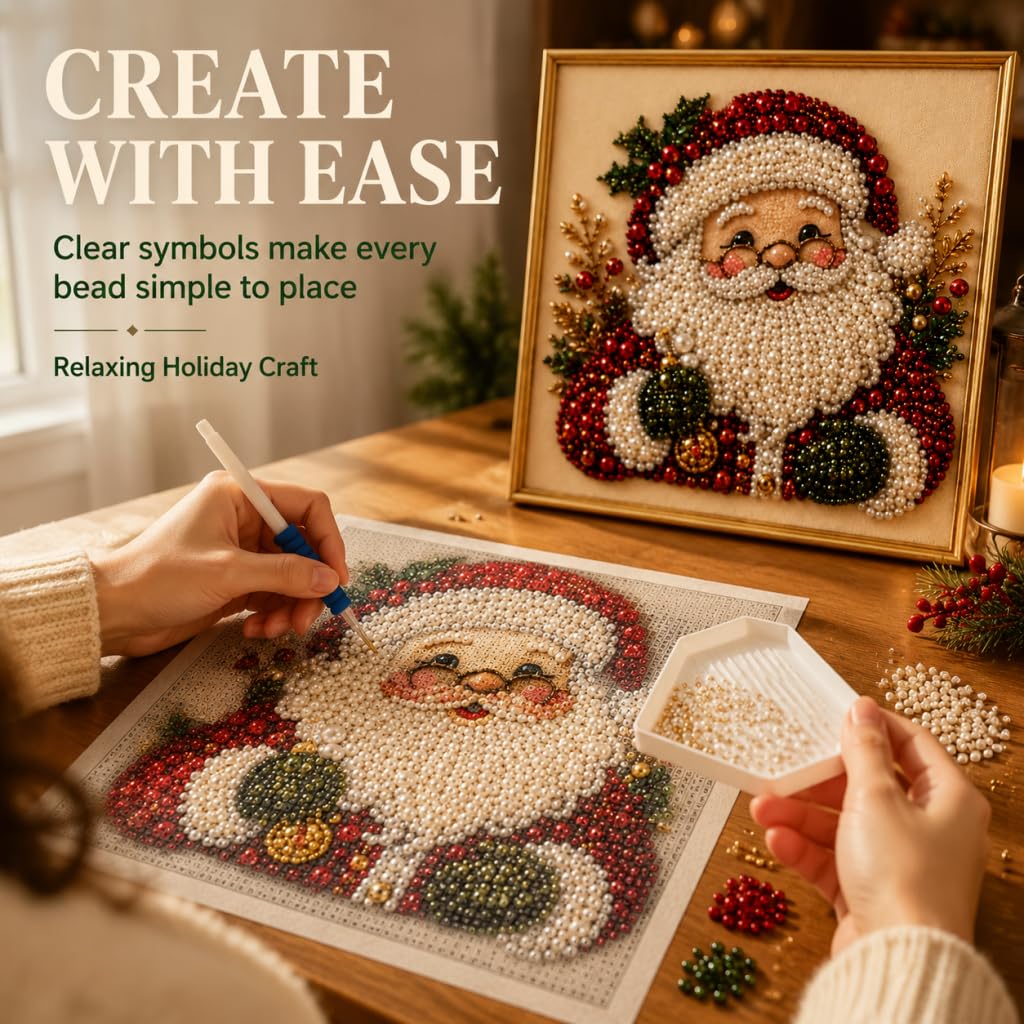 DIYクリスマスパールダイヤモンドペインティングキット（フレ - Art Craft Glasses Frames のレビューと価格